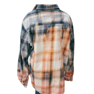 Size Small Grey & Blue Bleach Flannel