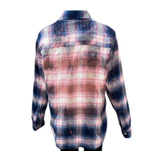Size Small Blue, Pink & White Bleach Flannel
