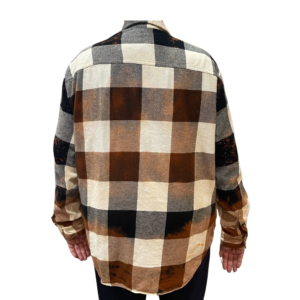 Size Large Black & White Checker Bleach Flannel